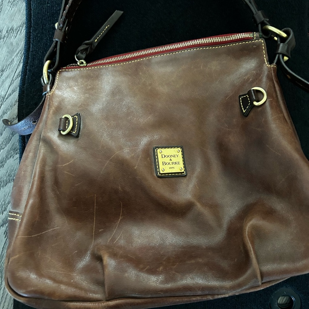 Dooney & Bourke Brown Leather Shoulder Bag
